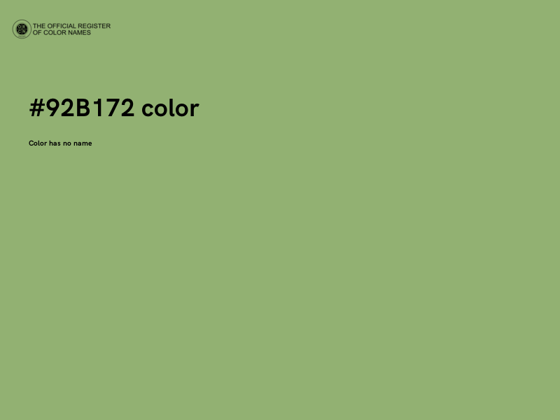 #92B172 color image