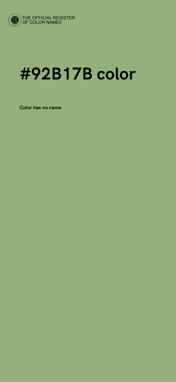 #92B17B color image