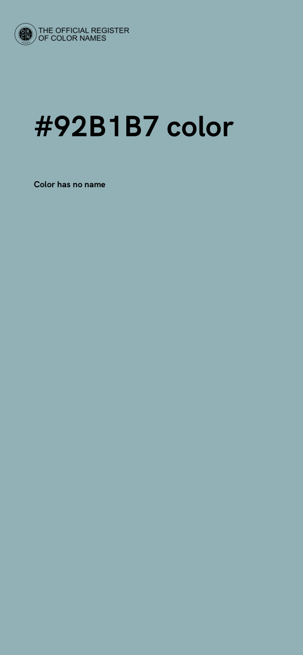 #92B1B7 color image
