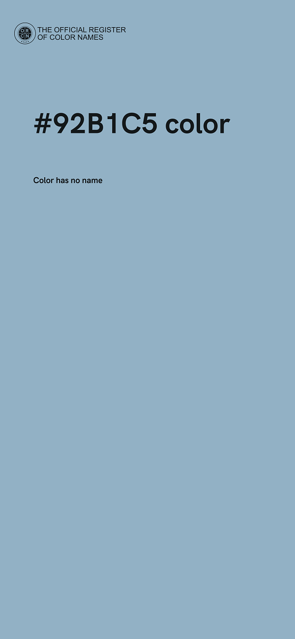 #92B1C5 color image