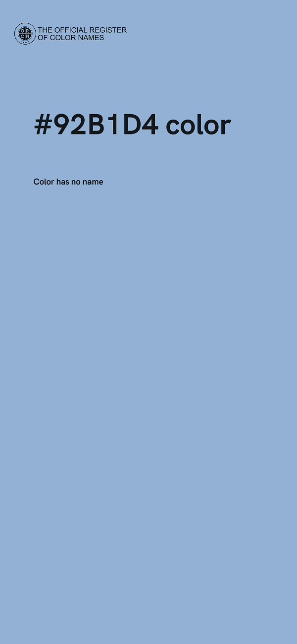 #92B1D4 color image
