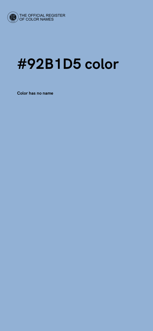 #92B1D5 color image