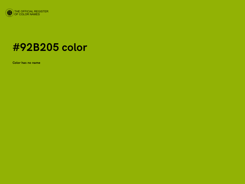 #92B205 color image