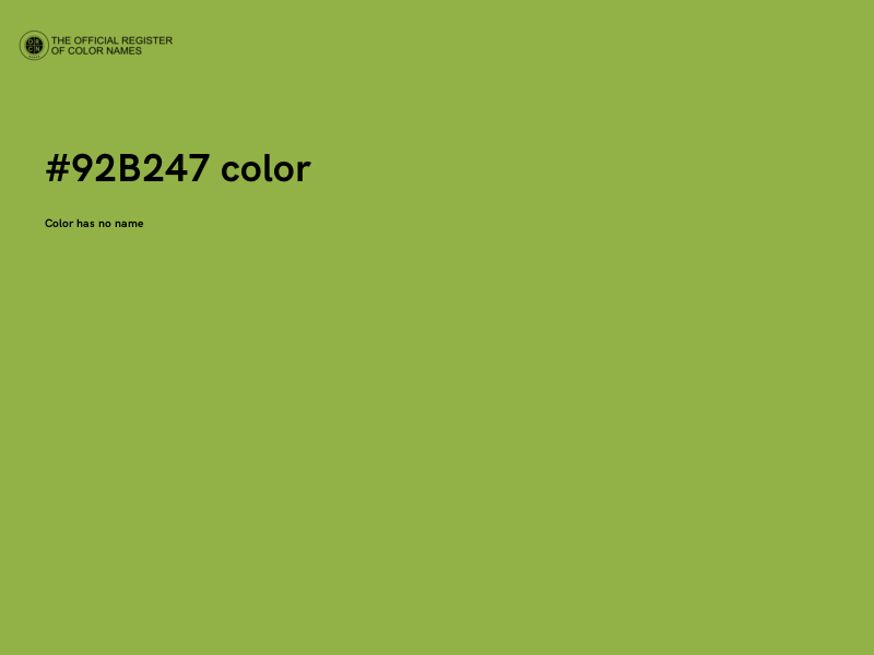 #92B247 color image
