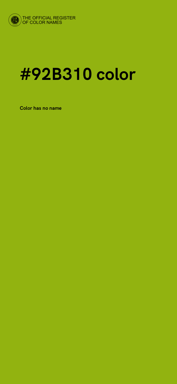 #92B310 color image