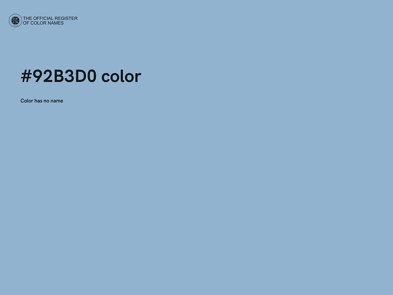 #92B3D0 color image