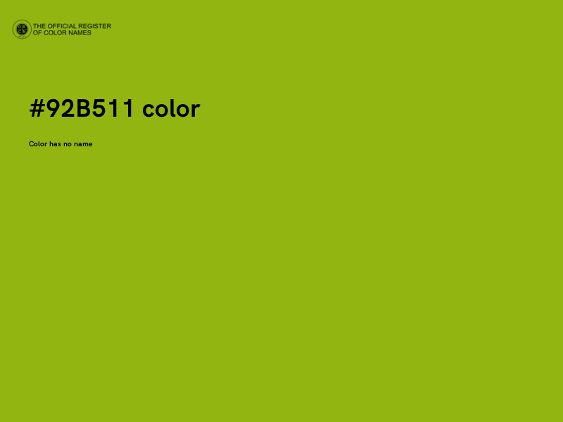 #92B511 color image