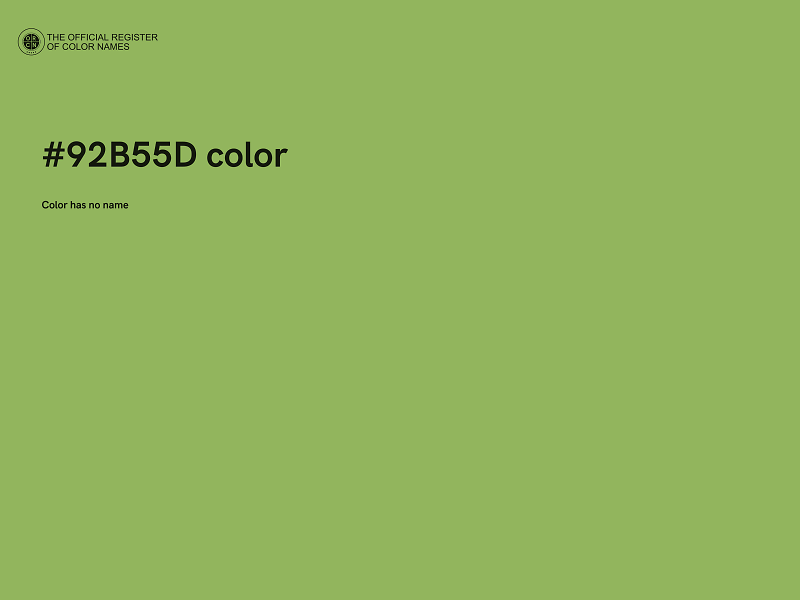 #92B55D color image