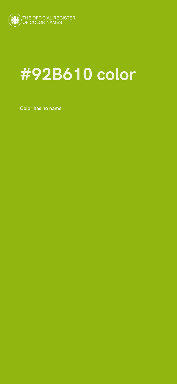 #92B610 color image
