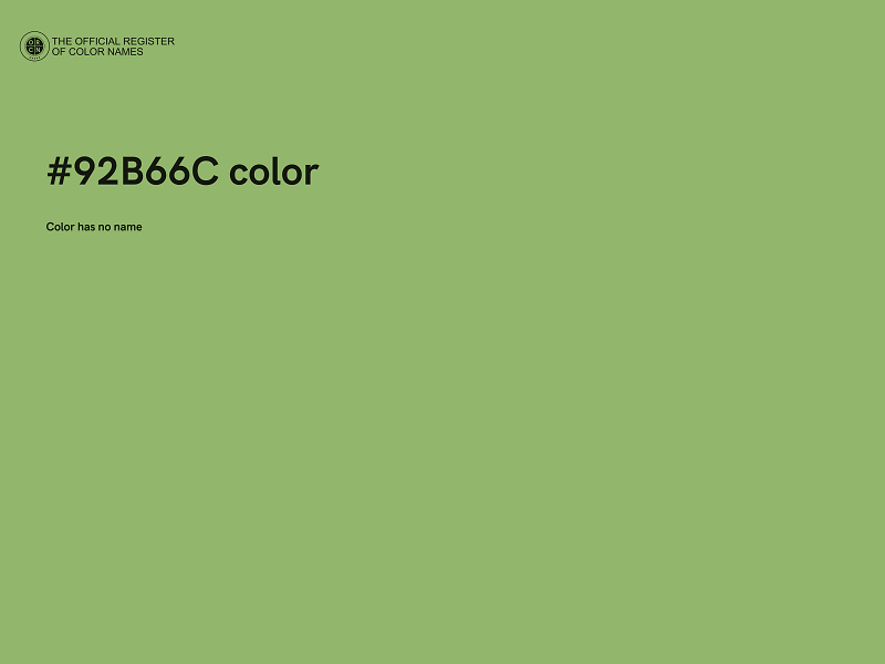 #92B66C color image