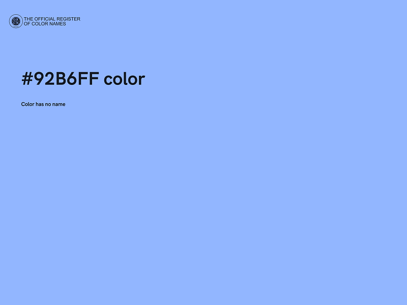 #92B6FF color image