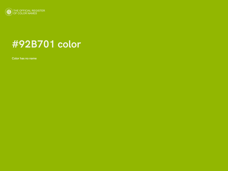 #92B701 color image