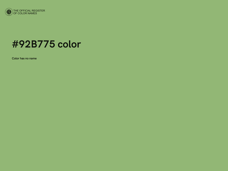 #92B775 color image