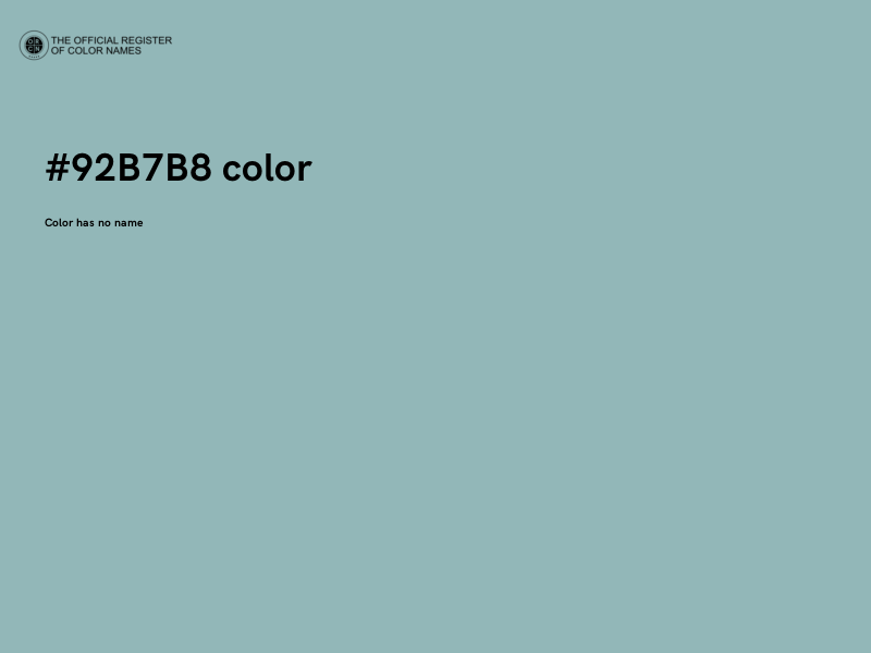 #92B7B8 color image
