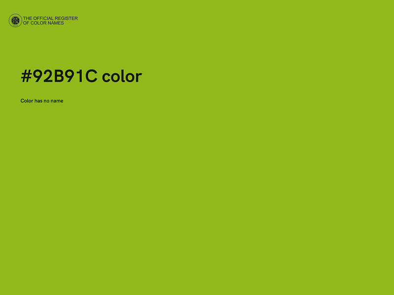 #92B91C color image