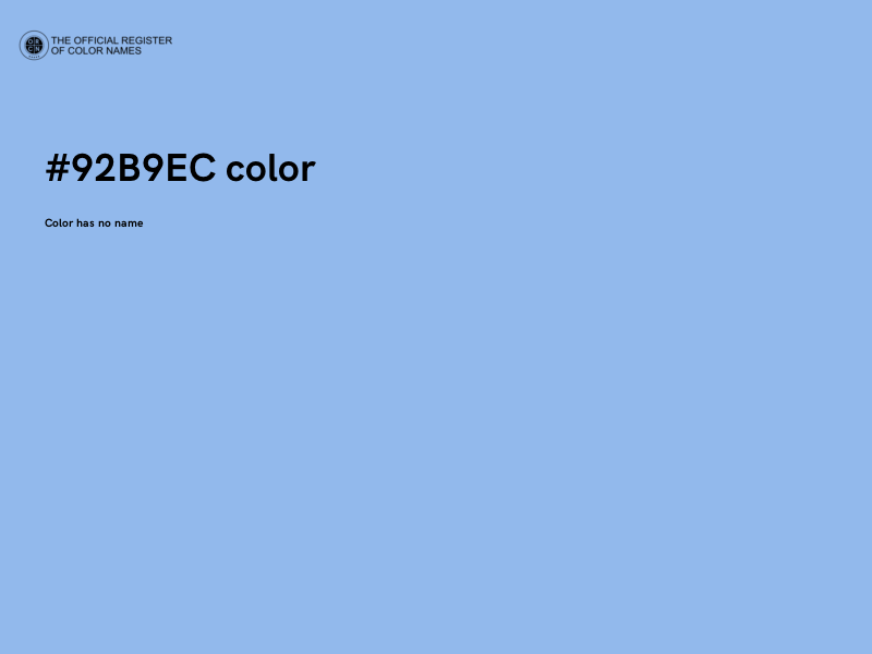 #92B9EC color image