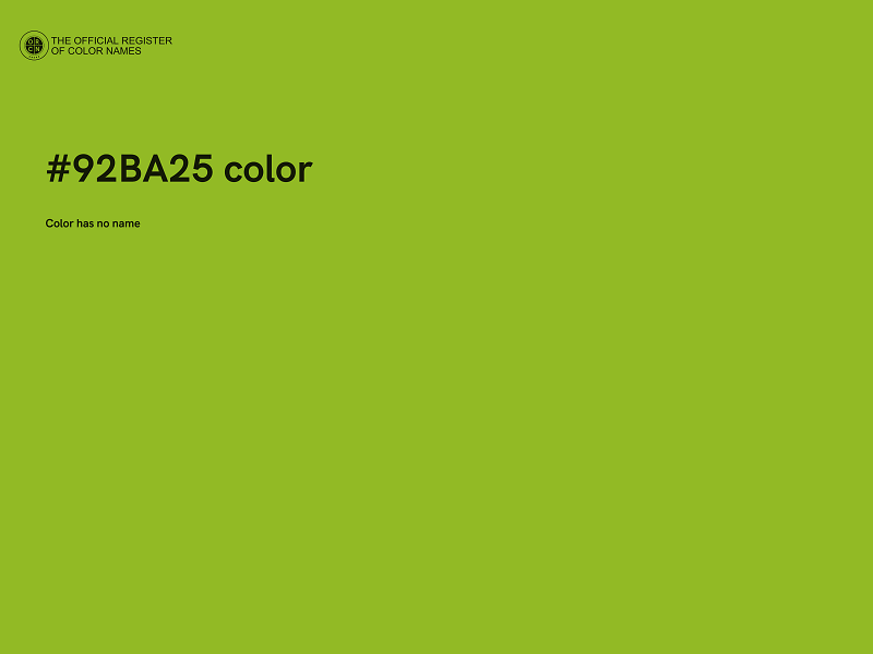 #92BA25 color image