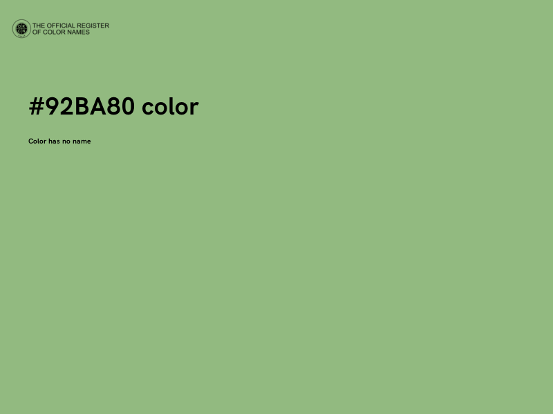 #92BA80 color image