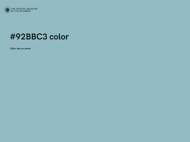 #92BBC3 color image