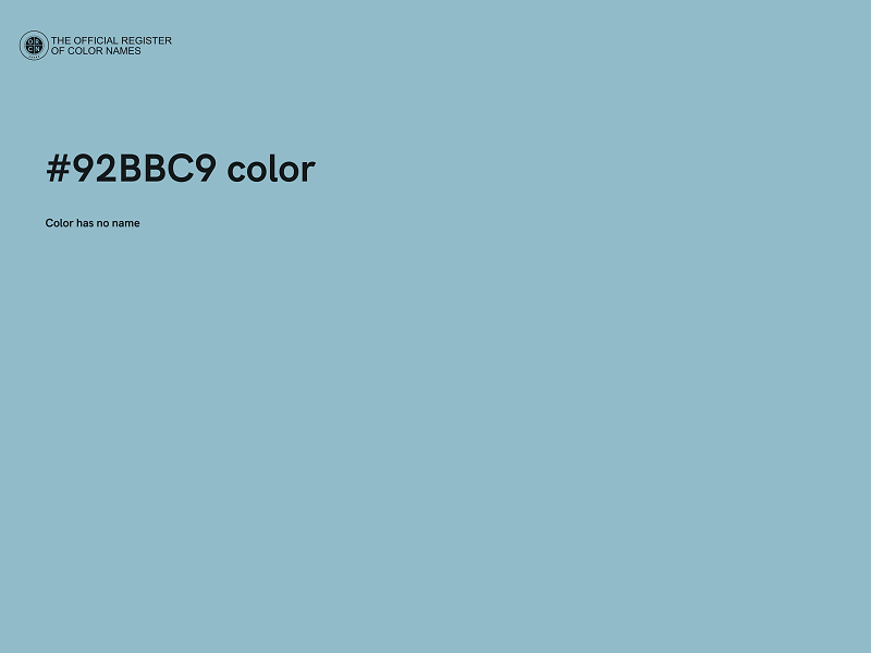 #92BBC9 color image