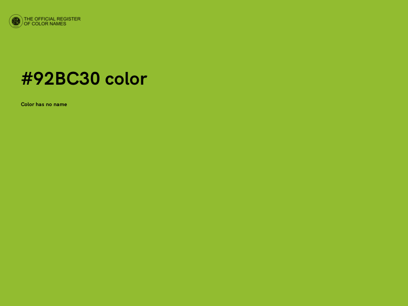#92BC30 color image