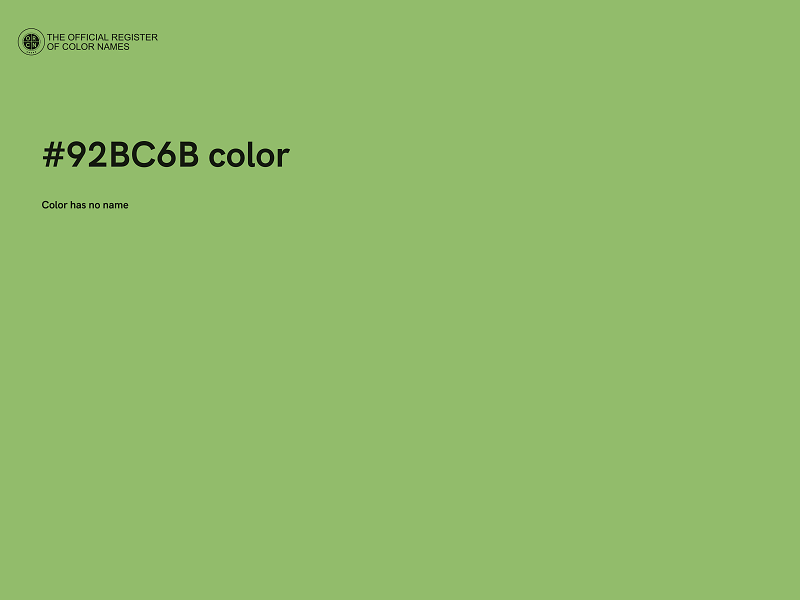 #92BC6B color image