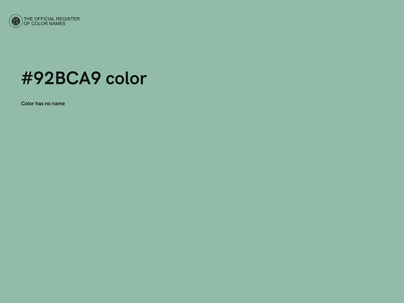 #92BCA9 color image