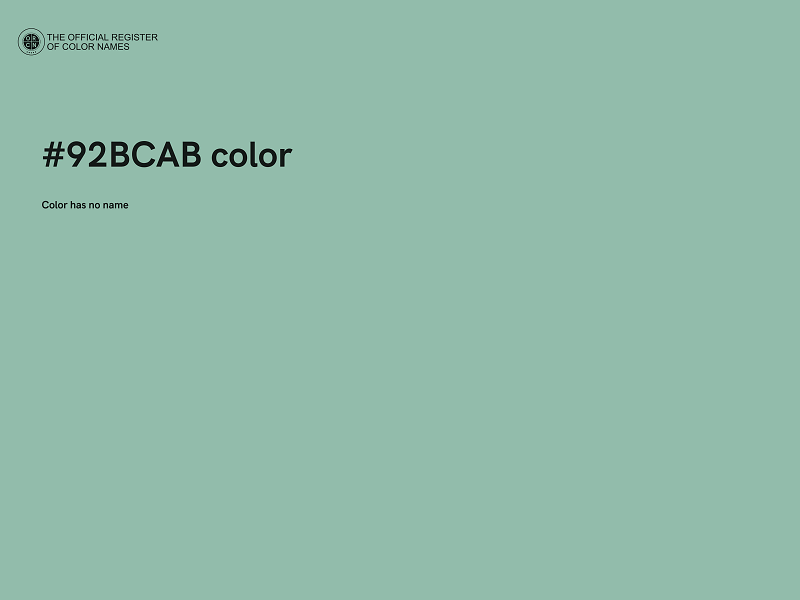 #92BCAB color image