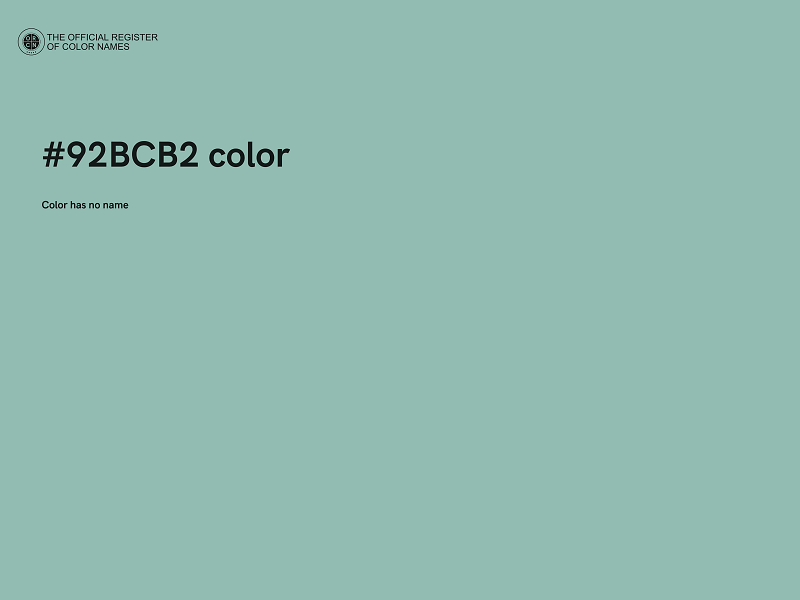 #92BCB2 color image