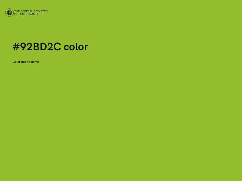 #92BD2C color image