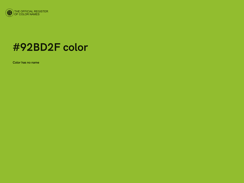 #92BD2F color image