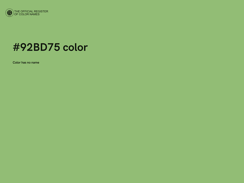 #92BD75 color image