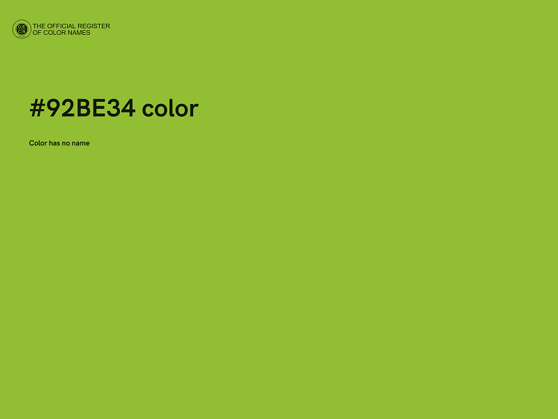 #92BE34 color image