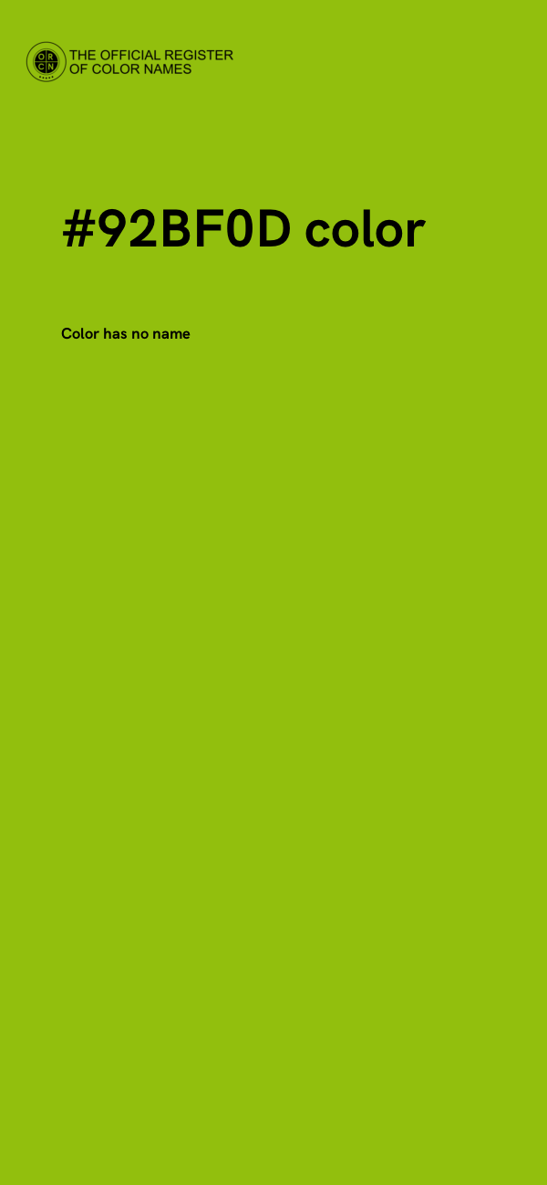 #92BF0D color image