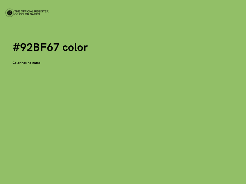#92BF67 color image