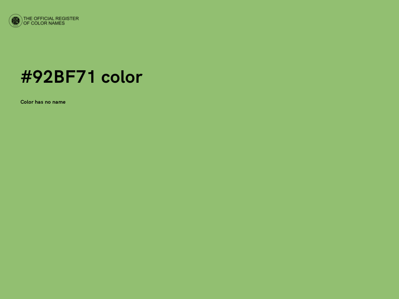 #92BF71 color image
