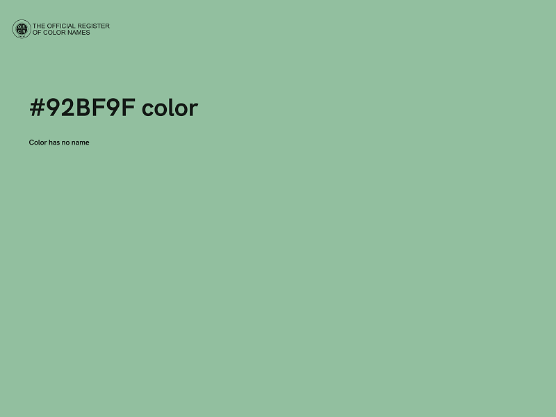 #92BF9F color image