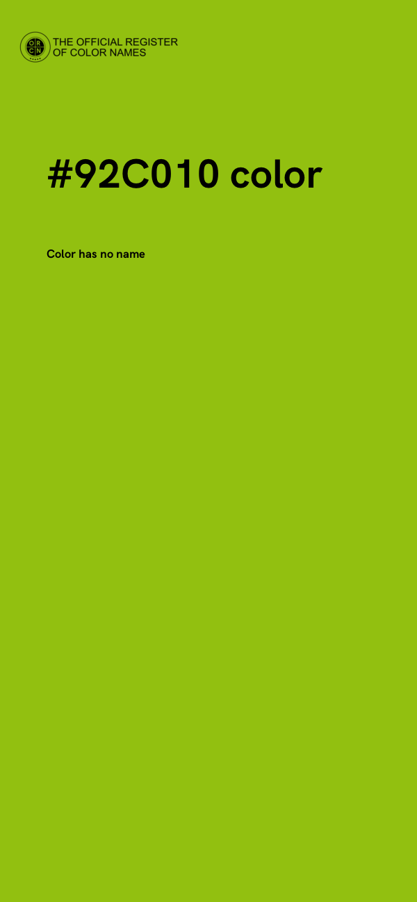 #92C010 color image