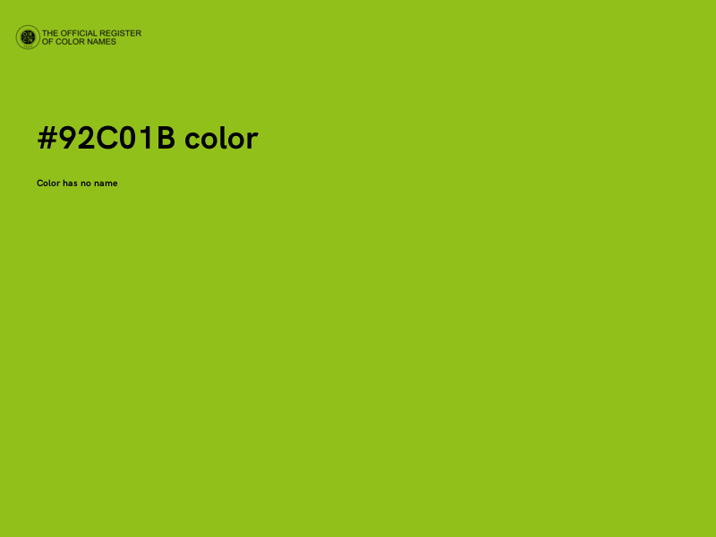 #92C01B color image