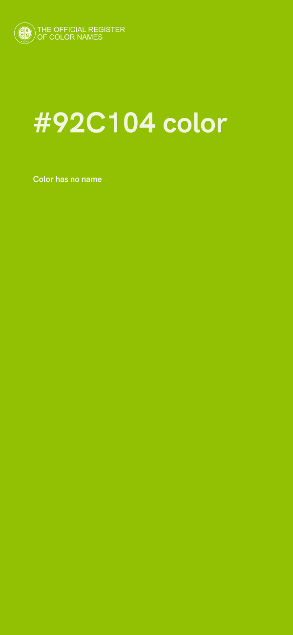 #92C104 color image