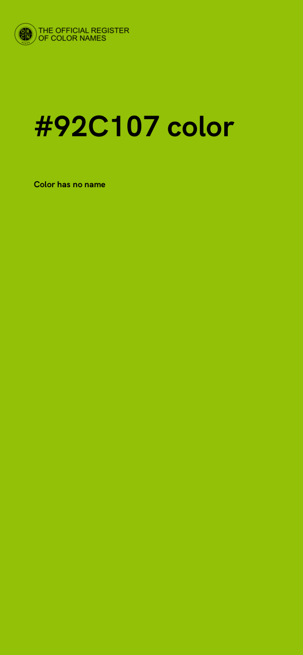 #92C107 color image