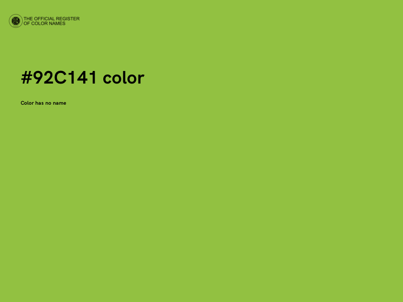 #92C141 color image