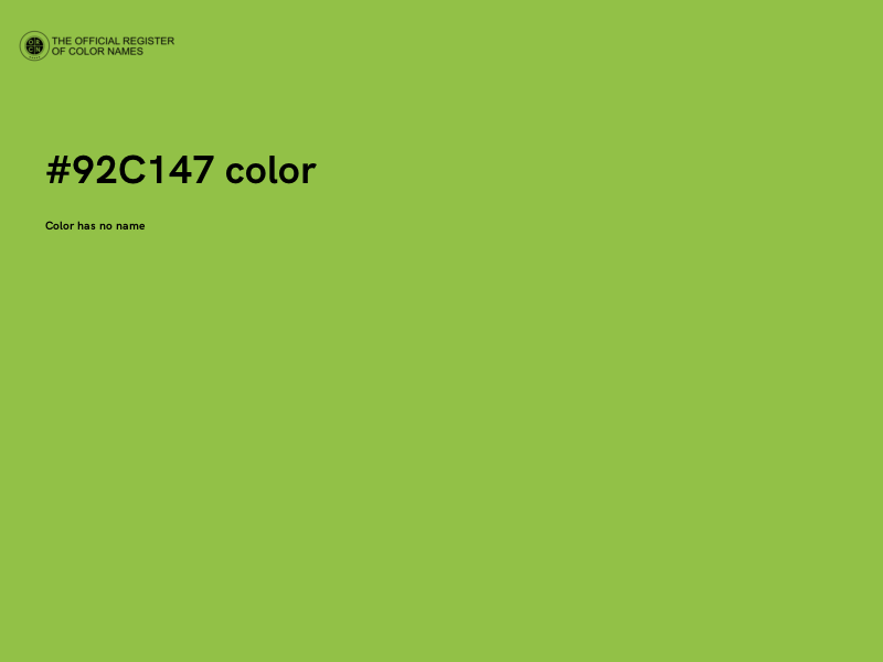 #92C147 color image