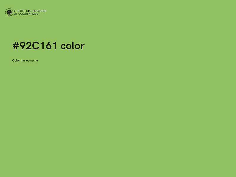 #92C161 color image