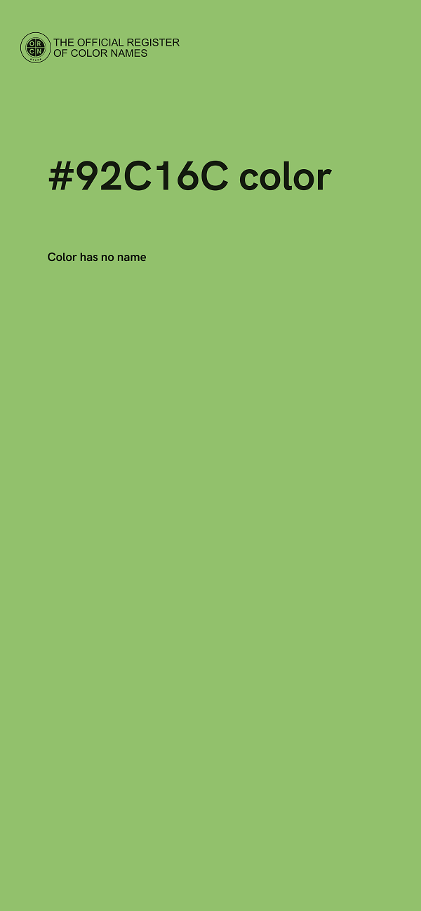 #92C16C color image
