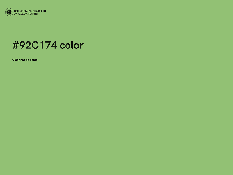 #92C174 color image
