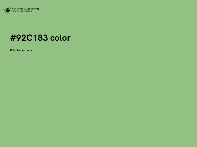 #92C183 color image