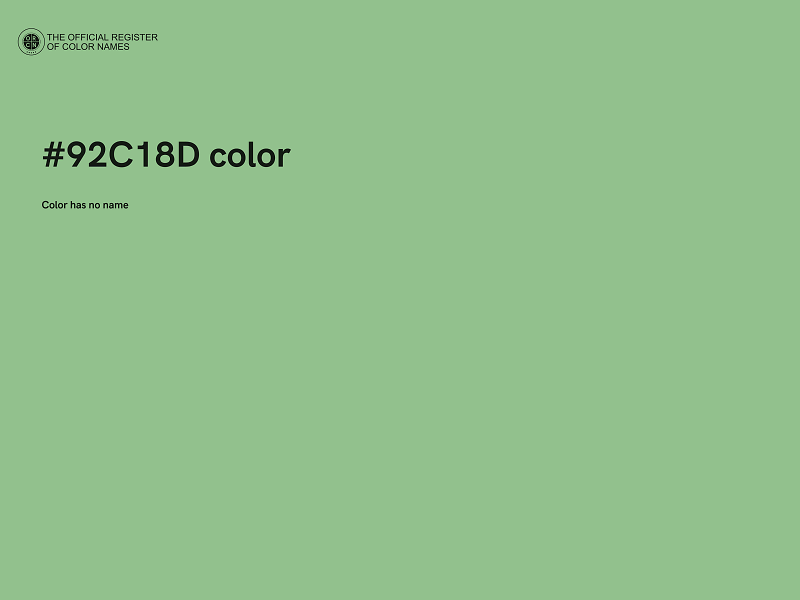 #92C18D color image