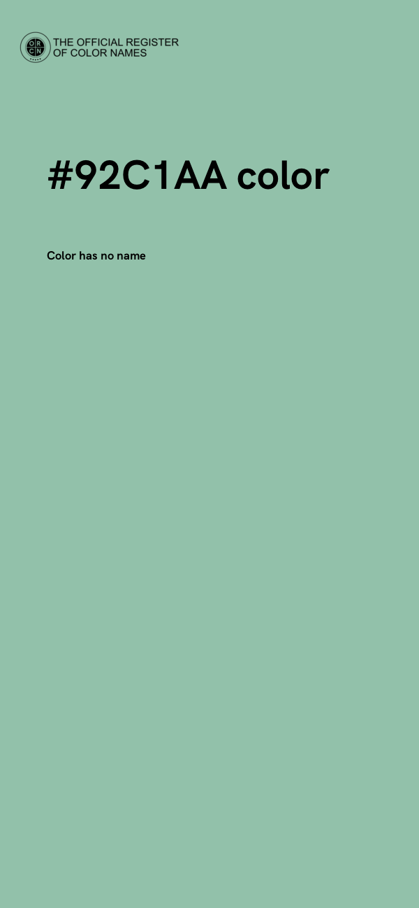 #92C1AA color image