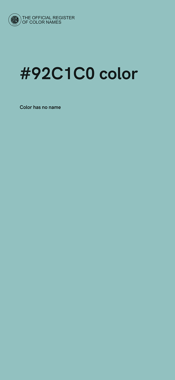 #92C1C0 color image